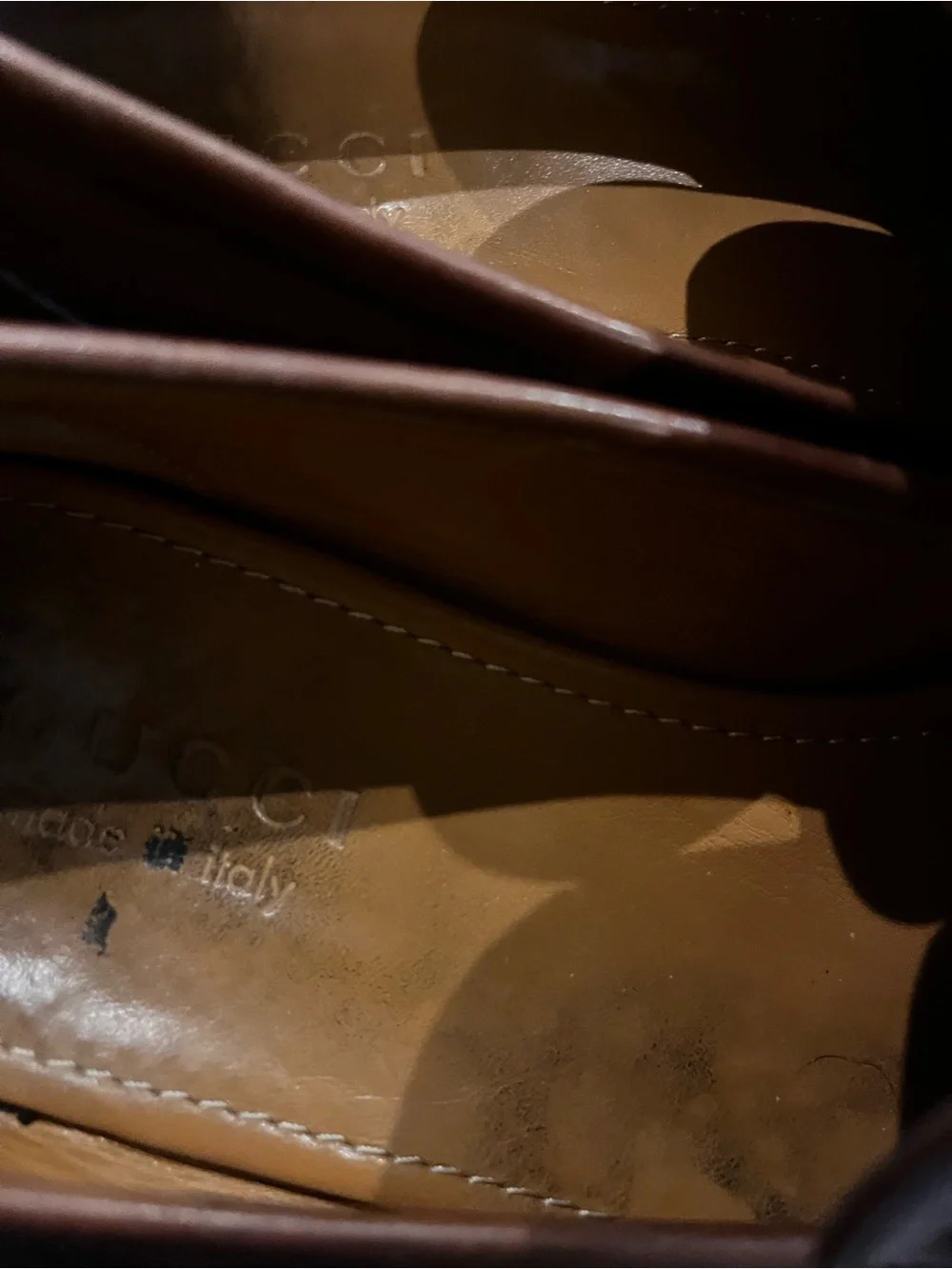 Vintage Gucci Men's Brown Leather Loafers